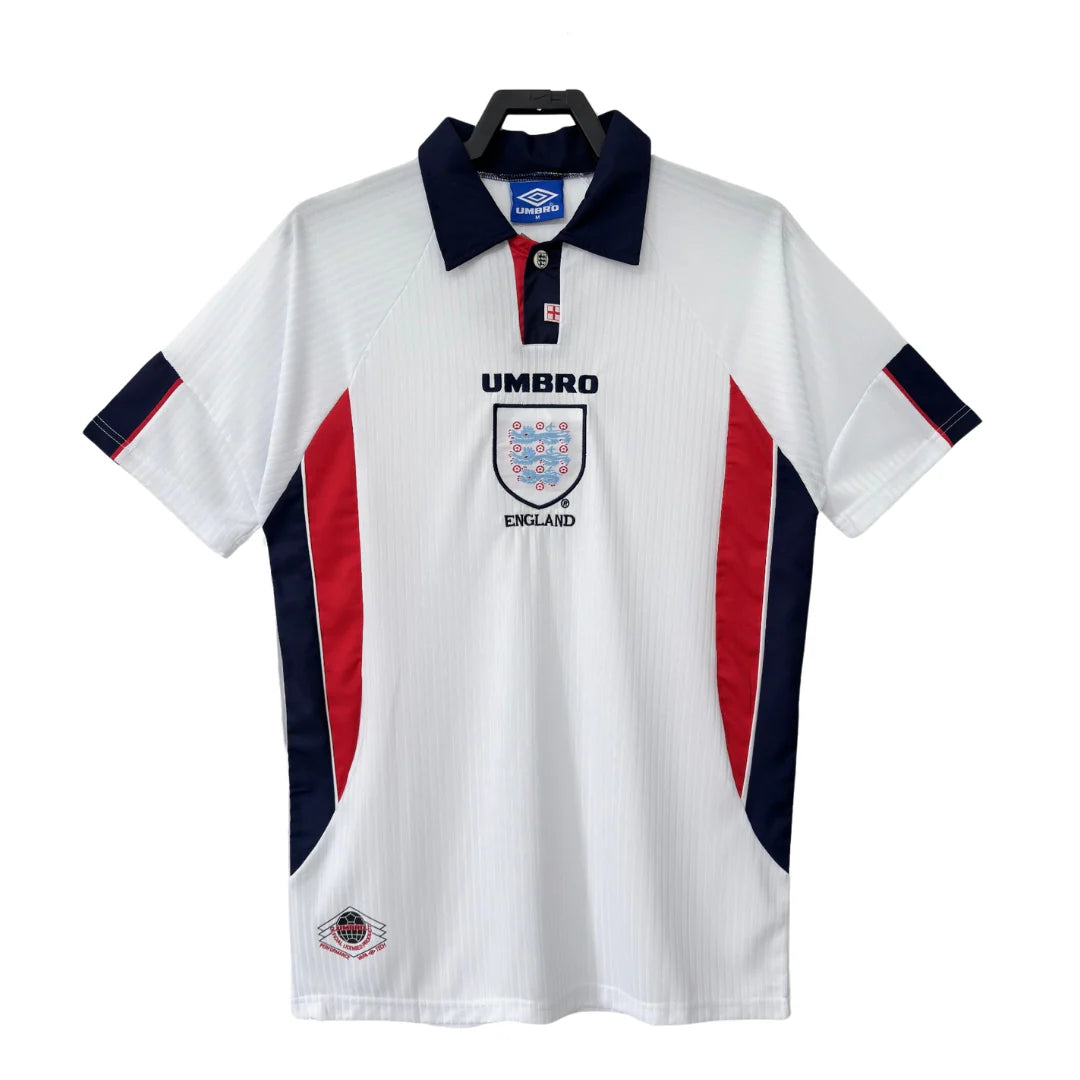 David Beckham England retrotröja – vit tröja från 1998