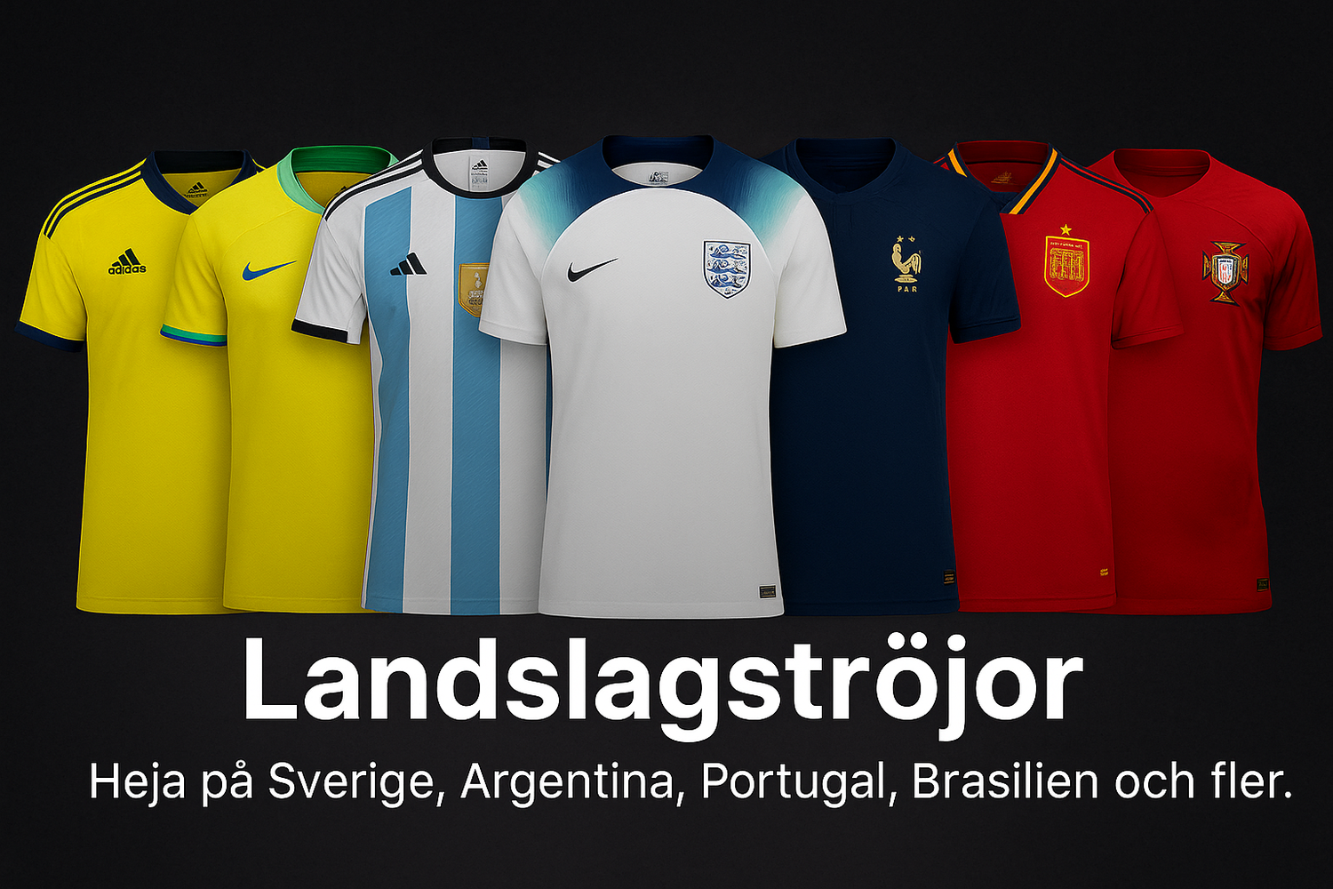 Visa ditt stöd för ditt landslag med våra billiga fotbollströjor. 