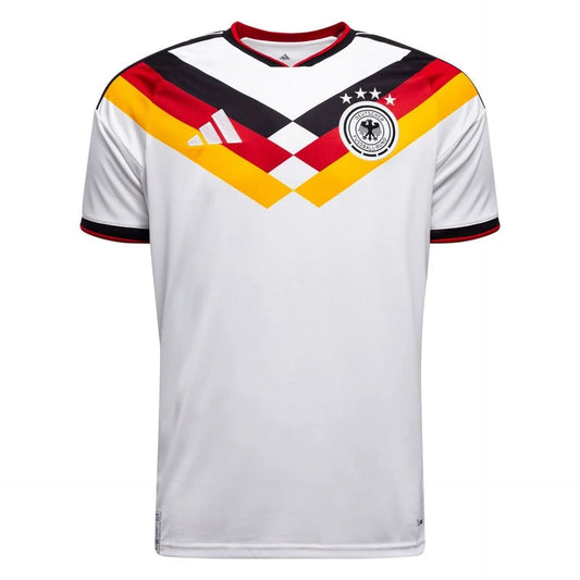 Tysklands Hemmatröja 2024/2025 – supporter tröja DFB Fotbollströja med V-design