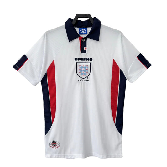 David Beckham England retrotröja – vit tröja från 1998