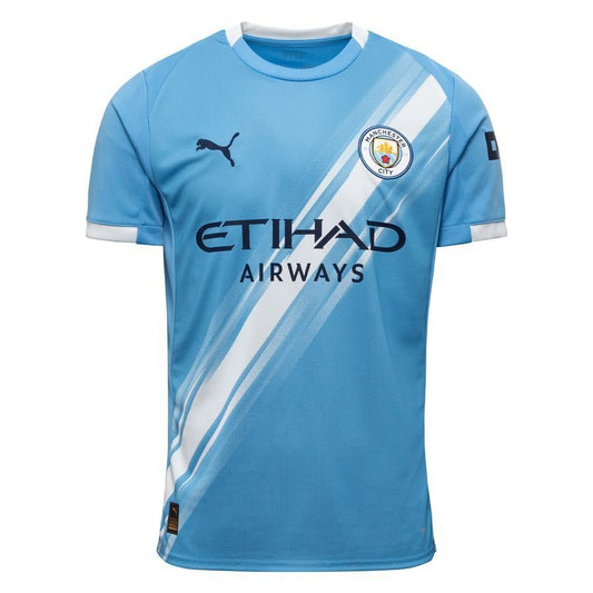 Erling Haaland Manchester City matchtröja – blå Premier League-tröja
